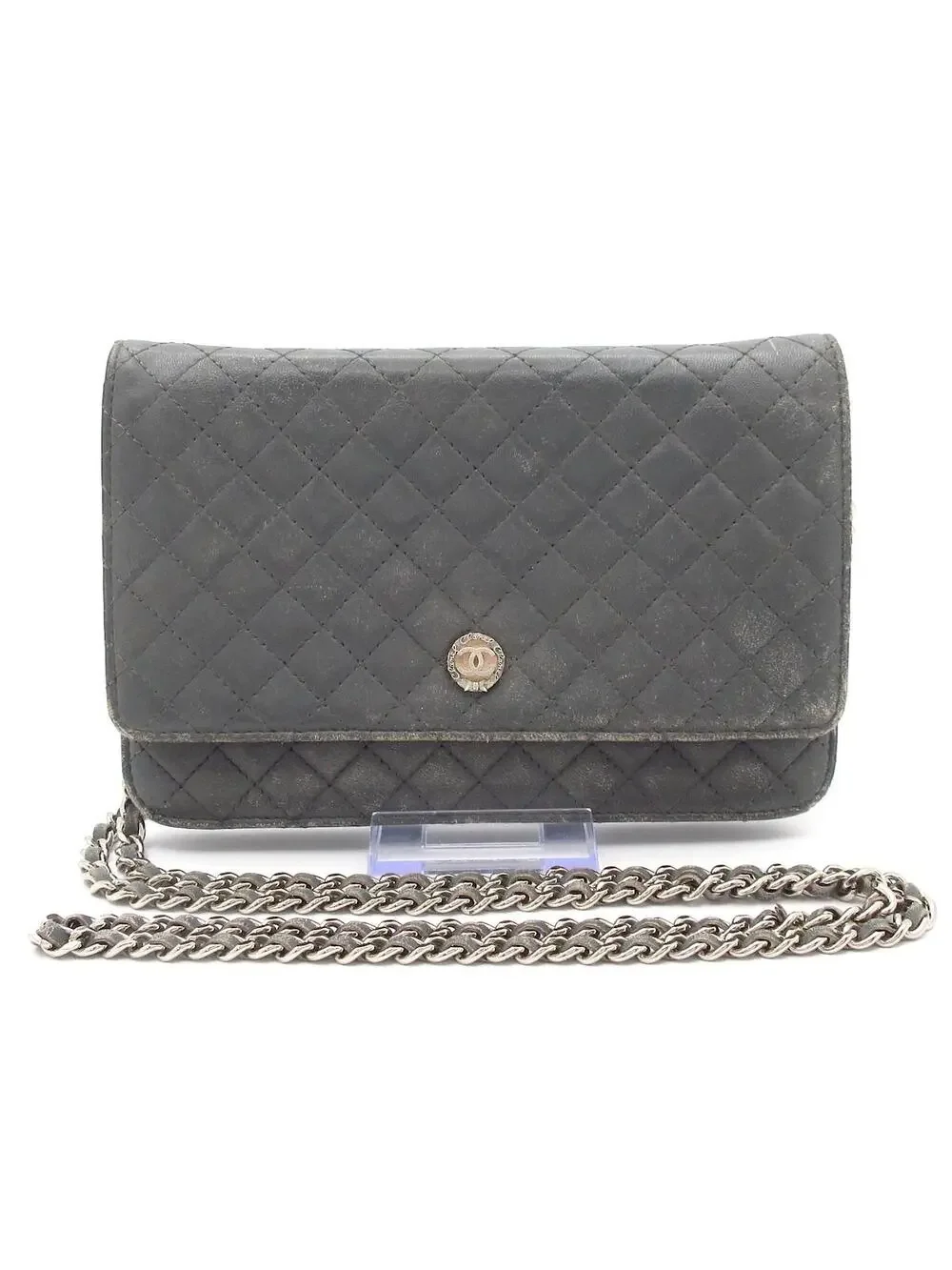 Chanel Matelasse Gray Leather Other #304856C15B